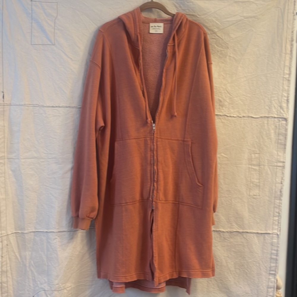 We the Free long sweatshirt zip up hoodie